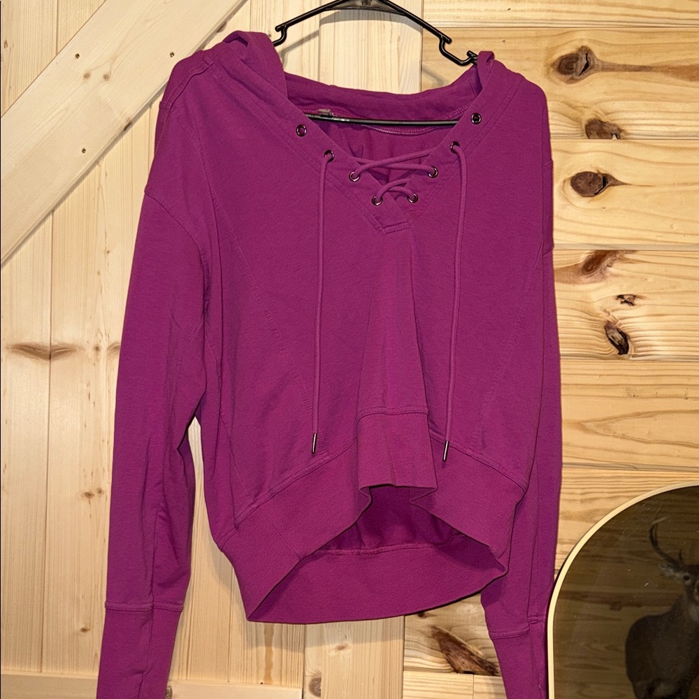 Women's Lace-Up FREE PEOPLE Purple pullover